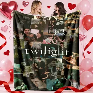 Twilight Collage Flannel Throw Blanket, Soft Skin-Friendly Fabric, Easy Clean, Perfect for Home Decor & Travel, Ideal Gift Choice
