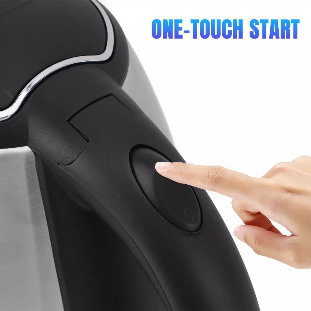 2.0L Electric Kettle – 110V 1000W Fast Boiling, One-Touch Lid, Leak-Proof Spout, Comfort Handle, Perfect for Home, Office & Dorm, Includes Power Cord