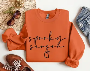 Cute Spooky Season Sweatshirt,Halloween Sweatshirt, Womens Halloween Sweatshirt, Cute Fall Sweater, Gift For Halloween, Spooky Season Shirt