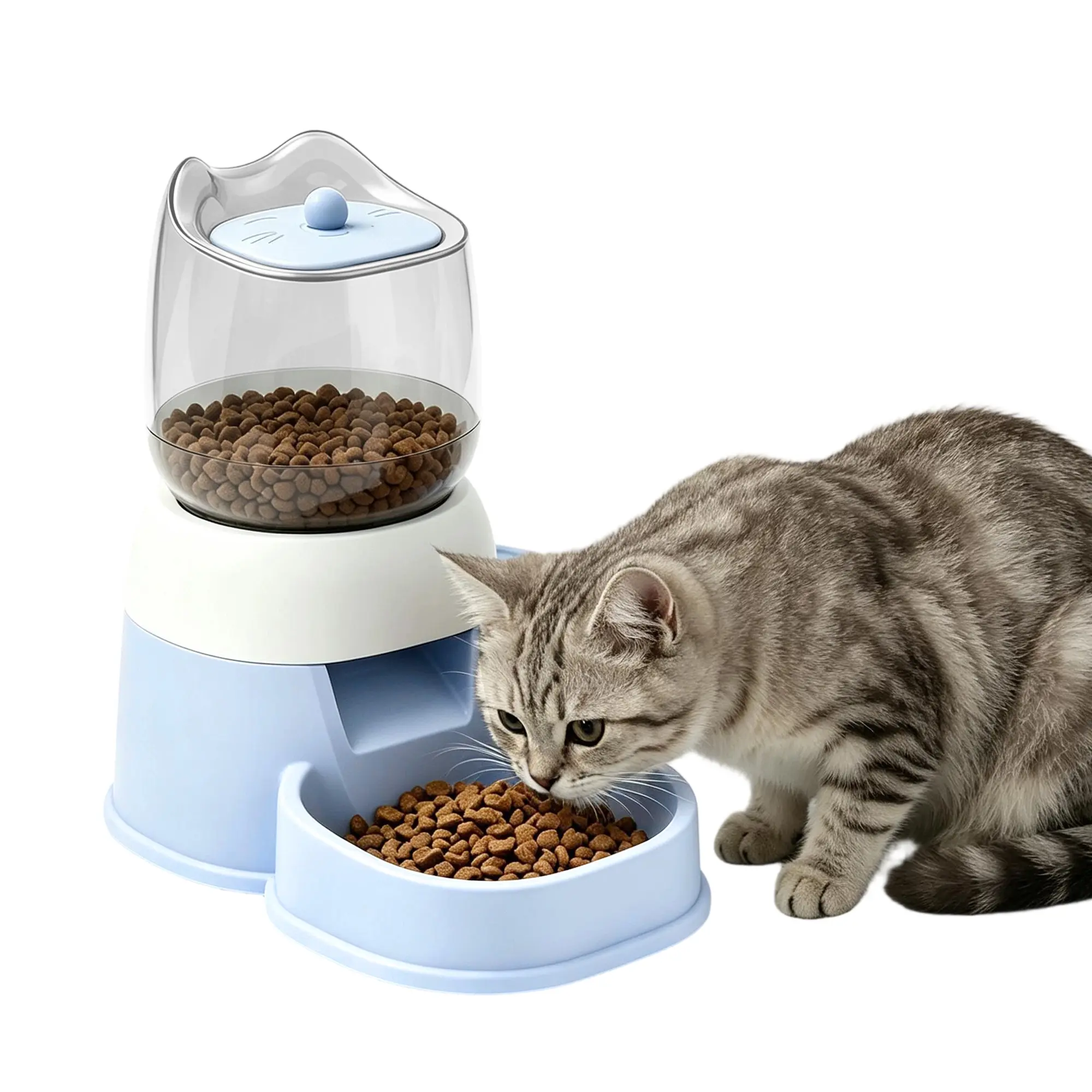 Puzzle Feeder Toy with 2L Large Capacity, Interactive Step on Pet Food Dispenser, 45° Smooth Outlet Pet Feeder, Easy Disassembly Automatic Refill Feeder for Travel Daily Use, Gifts for Pet Lovers