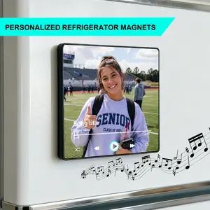 【Graduation Gift】Custom Photo Bluetooth Fridge  Personalized Album Frame Plays Music 10x10cm Perfect for teacher appreciation gifts boyfriend birthday gift teen girl gifts anniversary gift for him graduation  boyfriends Decor unique holiday