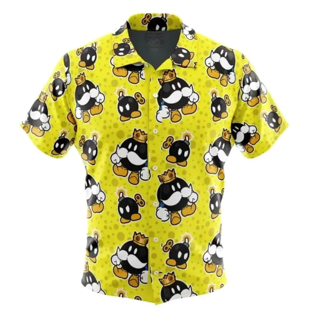 King Bob Omb Mario Bros Anime Hawaiian Shirt | Cool Summer Anime Vibes for Men & Fans