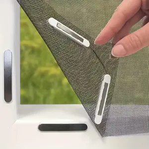 Magnetic Window Screen, Highly Breathable, Customizable Size, No Drilling Installation, Mosquito Prevention with Adhesive