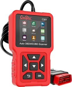 Creator C301 OBD2 Scanner Car Diagnostic Tool with Battery Tester, Check Engine Code Reader for 1996+ OBDII Vehicles
