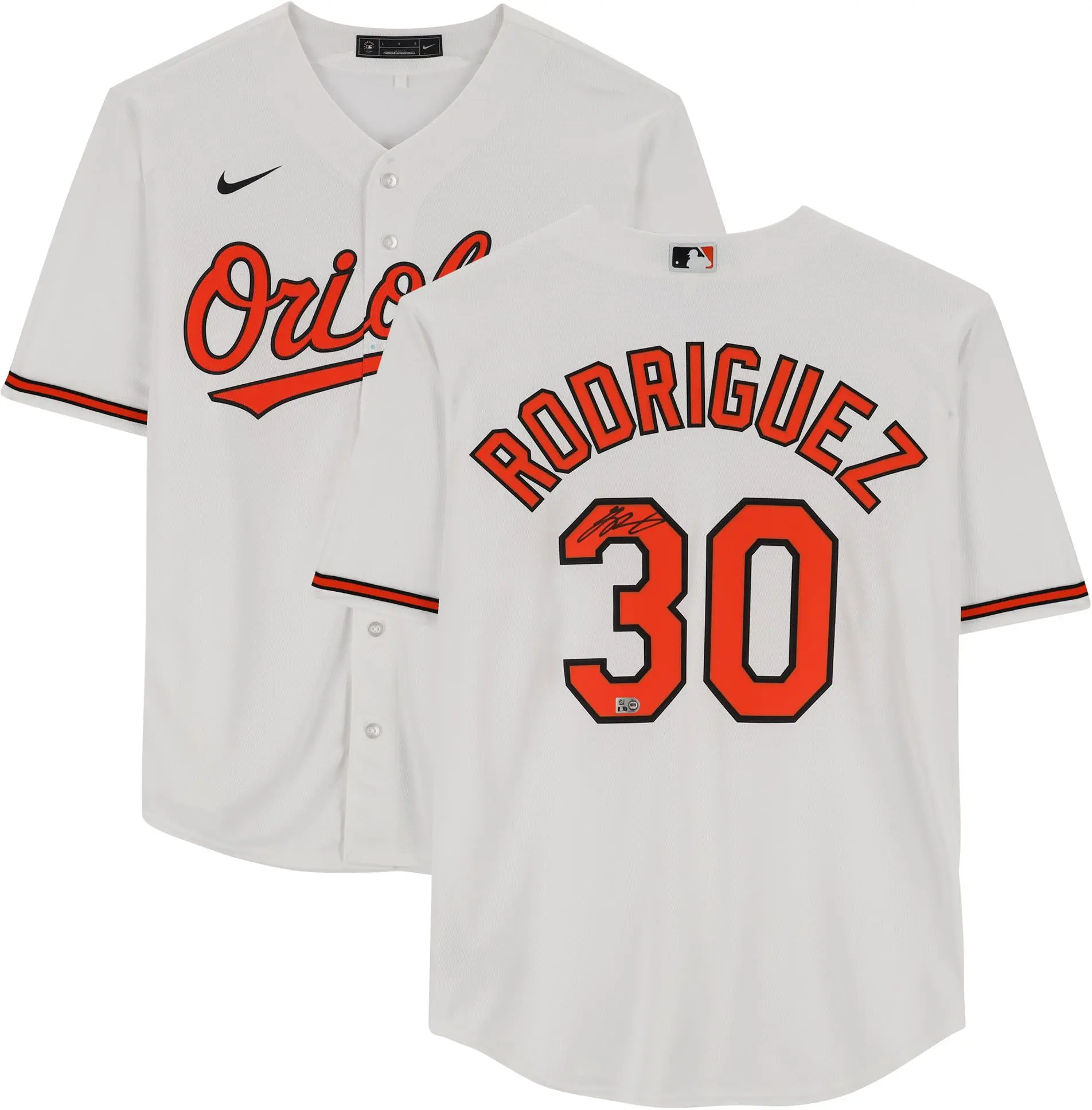Grayson Rodriguez Baltimore Orioles Autographed White Nike Replica Jersey - Fanatics Authentic Certified