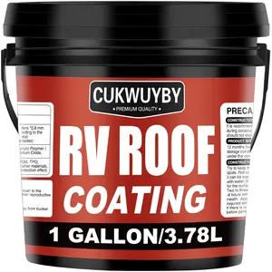 RV Roof Sealant 1 Gallon, RV Roof Coating Quick Drying, Leak Repair Liquid Membrane Waterproof for & Travel Trailers(White)