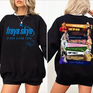 Freya Skye Stars Align Tour 2 Sided Sweatshirt, Vintage Silent Treatment Song The Rise Of Red Concert T-shirt, Gift For Fans Crewneck Comfort Cotton