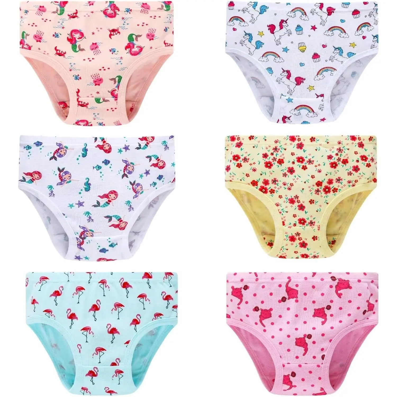 KF5-UWA14 Girls' 100% Cotton Underwear - Comfortable & Breathable Panties for Kids