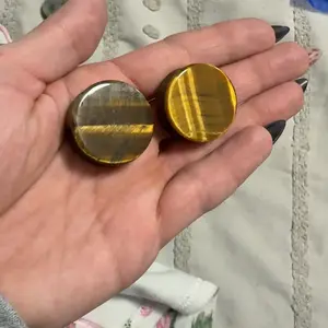 Labradorite Stone Plugs Double Flare - Pair of Grade B Gauges - 3mm-30mm