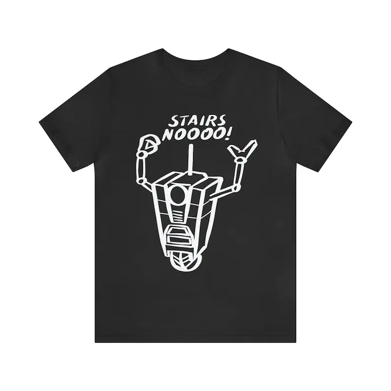 Stairs Nooo Borderlands Claptrap Gaming Geek Nerd Unisex Short Sleeve Tee Shirt