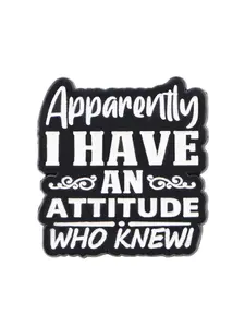 Personalized Fashion Quote Design Brooch, Durable Zinc Alloy Badge, Party Clothing Accessory, Unisex Stylish Jewelry for All Seasons, Metal Pin