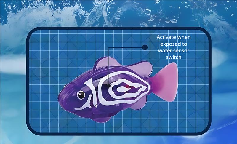 Product Introduction of 4Pcs Auto-Swimming LED Fish Toys for Cat Owners & Kids - Water Activated with Neon Lights, Keeps Pets Active & Helps Pets Water Drinking. Perfect for Living Rooms, Bathrooms & Pools 6