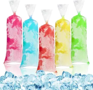 MAQIHAN 100 Ice Candy Plastic Bags - 4X12 Bolsas Para Bolis De Hielo Mexicanos Freeze Icepop Bags Popsicle Mold Bolsas Para Helados Caseros Popsicle Wrappers Yogurt Ice Cream Smoothie Mold Bag
