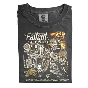 The Fallout New Vegas The Courier Wasteland Comfort Color Shirt, Gamer Gift for Men, Vintage Game Shirt, Gift for Women, Crew Neck T-shirt, Trending T-shirt