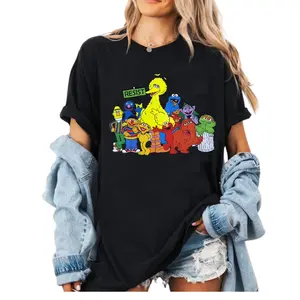 Sesam.e Streets Shirt, Justice For Childhood , Vintage 90s Childhood Tee, Everything I Know I Learned On The Streets T-Shirt For Unisex Graphic Tees Print Top Casual Streetwear Gifts Shirts Cotton Fabric