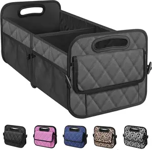 Collapsible Car Trunk Organizer with Reinforced Handles, Storage with 6 Pockets, Car Accessories for Women/Man