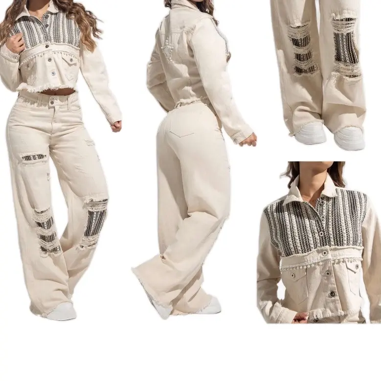 Levantacola Women's Set of Jeans Colombianos High Waist Slim-Fitting Below the Knee with Multiple Designs for Casual and Trendy Wear - Comfortable