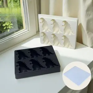 Godzilla Silicone Ice Cube Mold with Dust Cover, Home & Party Supplies, Unique Ice Tray Utensil for Summer Use Creative Ice Cubes Durability