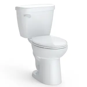【Christmas Deal】GARVEE Two-Piece Elongated Toilet with 1.28 GPF Powerful Single Flush, Available in 15.5" Universal Height or 17" ADA Height, Featuring a 19" Extra Long Bowl, Soft Close Seat, and 12 Inch Rough In
