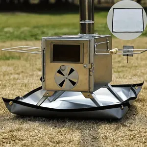 1pc Durable Camping Fireproof Cloth - Heat Resistant, High-Temperature, No Ignition Function, Uncharged, Ideal for Camping, Picnic, Backyard Party, BBQ Grill Mat, Camping Mat, Outdoor Mat, Barbecue Accessories