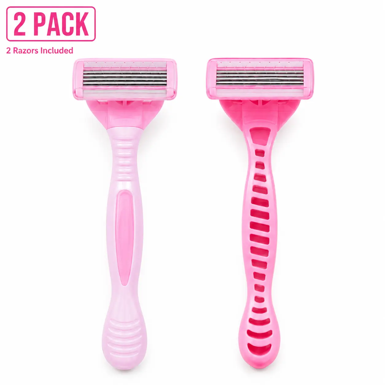 2PCS Women's 6-Blade Body Razors, Sensitive Skin-Friendly Manual Shavers for Legs & Underarms, Everything Shower and Summer Self-Care Essentials