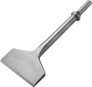 Air Hammer Chisel Bits,  3 Inch Wide Air Floor Scraper 0.401 in Shank Tile Thinset Scaling Adhesive Removal, Impact Pneumatic Air Hammer Chisel Spring Attachments - FS18375