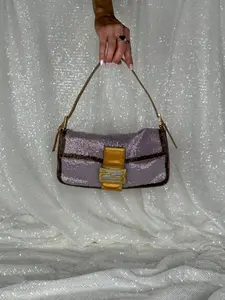 Pre-owned FENDI Beaded Body Shoulder Bags ULTRA RARE Beaded Baguette