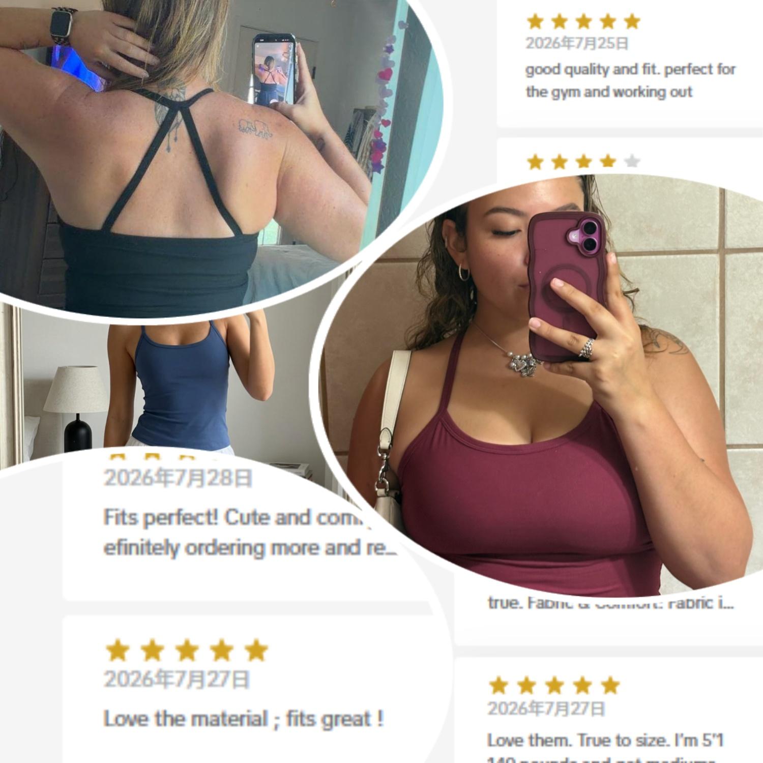 Women's 3-Piece Athletic Tank Top Set - Y-Back, Breathable Quick-Dry Knit Fabric, Built-In Bra Pads, Trending Cute Going Out Tops, Athletic Style, for Running & Fitness Enthusiasts, Cold Wash