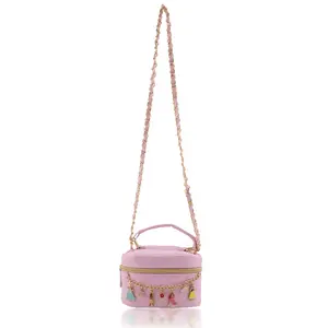 Fast Forward Hello Kitty Cosmetic Bag for Women | Mini Hello Kitty PU Leather Crossbody Travel Toiletry Bag for Women | Make Up Travel Bag Makeup Bag