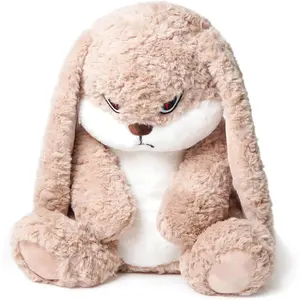 ZEIO Grumpy Bunny Stuffed Animal, 19.6" Plush Rabbit Stuffed Animals with Floppy Ears, Cuddly Soft Plush Toys Huggable, Perfect for a Gift : Toys & Gamestops