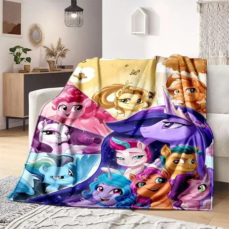 Pony Anime Blanket Gradient Super Soft Warm Machine Washable Portable Children's Room Baby Room Living Room Three Blanket
