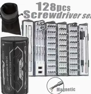 Precision Screwdriver Tools Set,128 In 1 MagneticScrewdriver Bits Set with Ergonomic Design, MultipurposeSwitchable & Multifunctional Screwdriver Kit for RepairElectronics, Men Gifts & Gift Box for Him