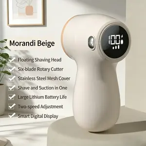 Fabric Shaver Lint Remover, Rechargeable Sweater Defuzze USB Rechargeable Electric Lint Shaver with LED Display for Removing Clothes Fuzz 3-Speed ​​Hair Remover for Removing Lints and Ball