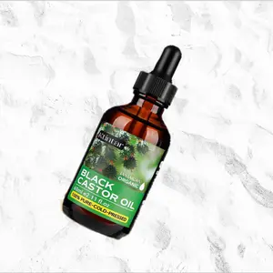 Ktintar Black Castor Oil 1/2/3 COUNT (60g / Count) - Cold Pressed Organic Oil, Ideal for Hair Growth, Eyebrow & Skin Care, Pure & Hydrating