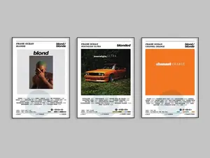 Set Of 3 Frank Ocean Poster / Music Gift Idea / Album Cover Poster / Music Poster / Album Print / Home Wall Decor / Music Gift Idea Matte Photo