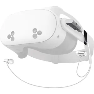 Type C Headphones Compatible for Quest 3S, Exclusively Designed for VR Headset with PD100W Type C Charging Adapter, Ensure Continuous Quick Charging – Silver White