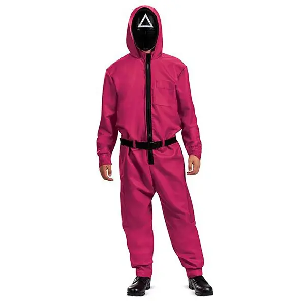 Squid Game Adult Triangle Guard Jumpsuit Squid Game Adult Triangle Guard Jumpsuit