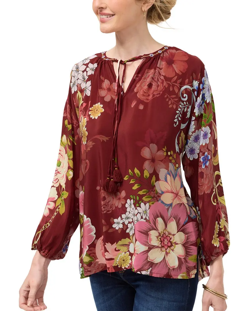 Johnny Was Margot Petite Silk Blouse