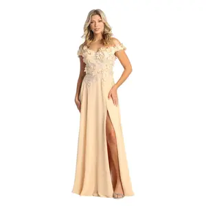 Champagne Bridesmaid Dresses-Inexpensive Royal Queen RQ7942 Floral