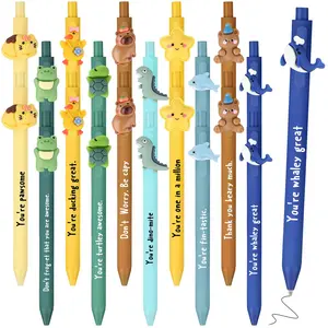 40/100 Pcs Animal Design Inspirational Ballpoint Pens for Valentine's Party Favors Bulk Motivational Animal Pens Employee Appreciation Gift Positive Affirmation Gift for Teacher Coworker Team Members School Classroom Office Supplies Encouragement Gift