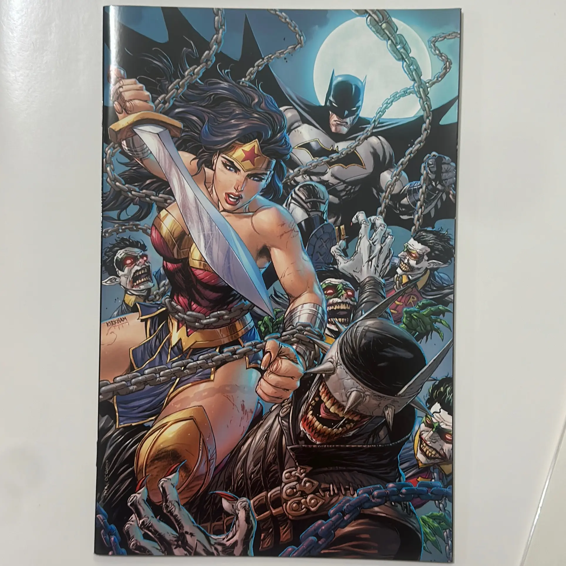 Dark Nights Death Metal #6 NM Tyler Kirkham Convention Virgin Variant Batman Laughs - Comic Book