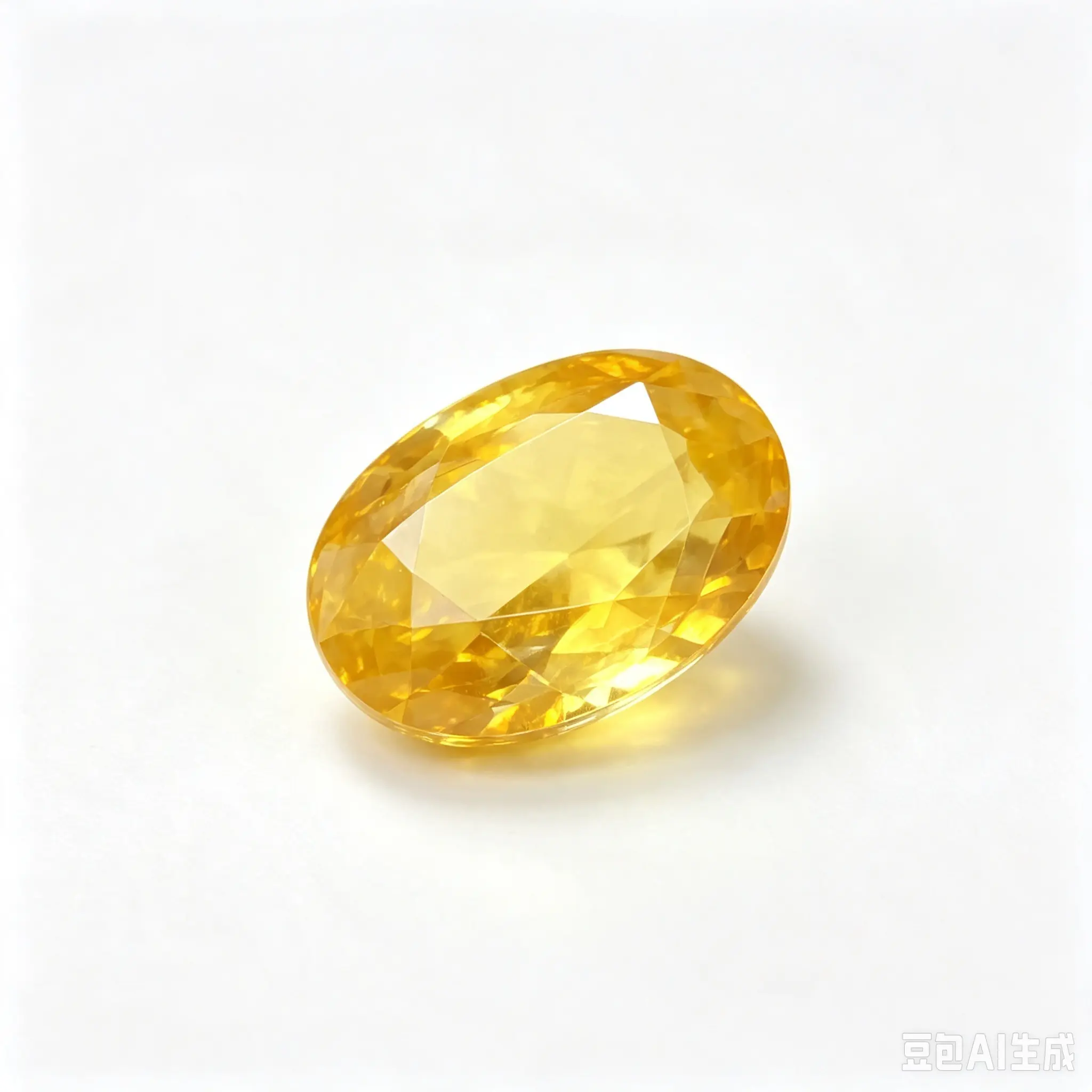 Lab-Grown Oval Cut Yellow Sapphire With AGL Certificate