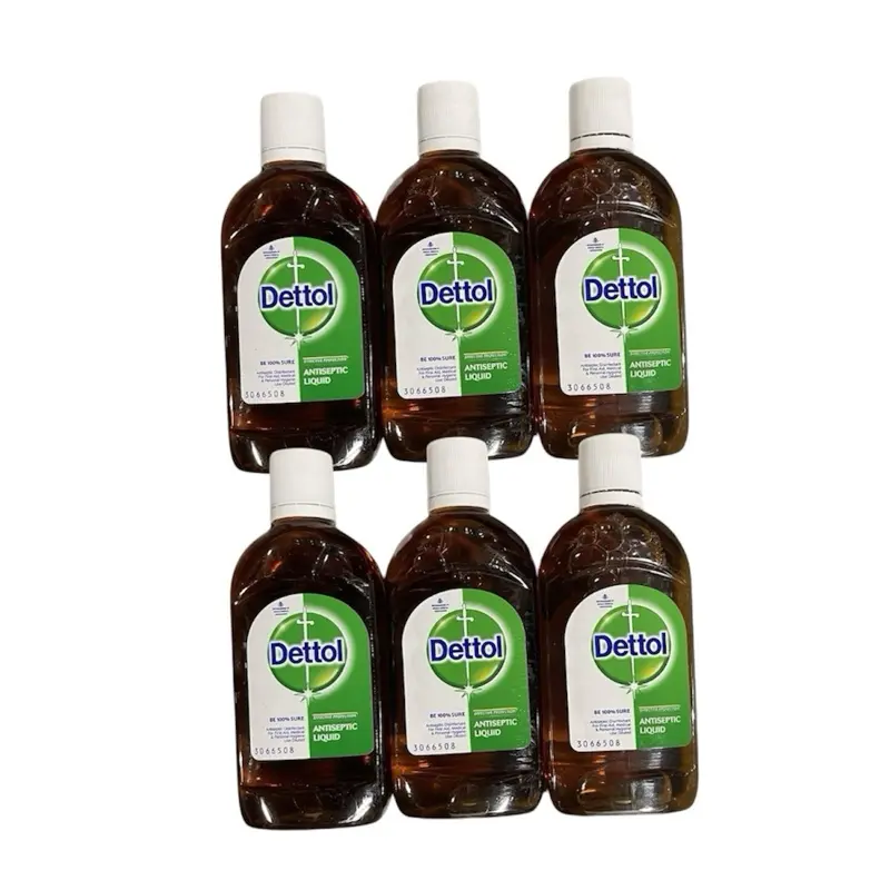 Dettol Antiseptic Liquid Disinfectant For First Aid 125ml Travel size - (Pack of 6) Household Bottles