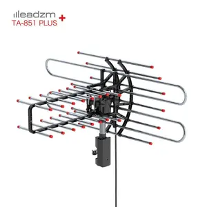 [ Father's Day Gift ]Leadzm TA-851 Plus 360°Rotation UV Dual Frequency 45-860MHz 22-38dB 42.65ft cable Outdoor Antenna