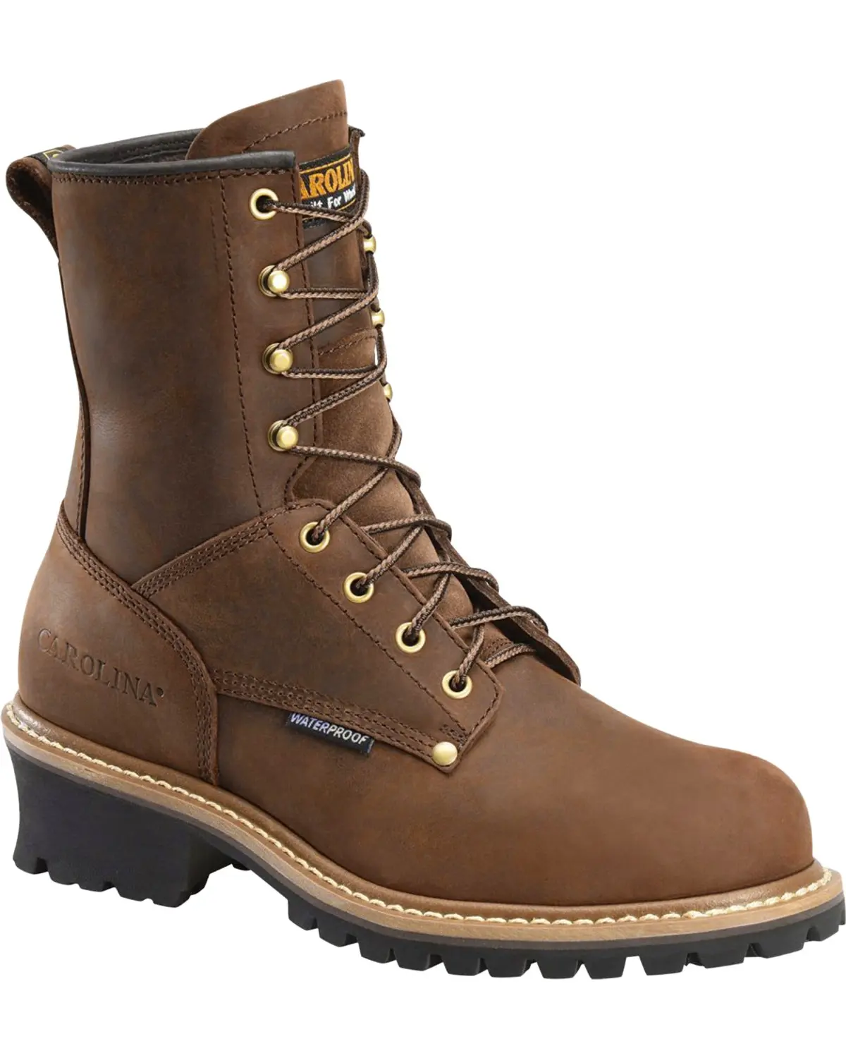 Carolina Men's Men'S 8" Waterproof Logger Boot Soft Toe - Ca8821