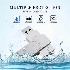 64TB USB 3.2 Flash Drives U Disk 2TB High Speed Metal Pendrive WaterProof Type-C Memoria USB Stick USB Drives 8TB 2TB 1TB 2026