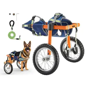fathersdaygift VEVOR Dog Wheelchair for Back Legs, Lightweight 2 Wheels Pet Wheelchair, Height, Width Length Adjustable, Dog Cart with Shock-Absorbing Wheels, for Injured, Disabled Dogs 48-88 lbs, Large