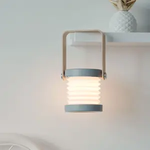 Foldable LED Nightlight - USB Rechargeable, Touch Dimmable Portable Lantern Lamp, Modern Illuminated Light-Up Novelty Lighting for Home Decor, Camping, Modern Novelty Lighting