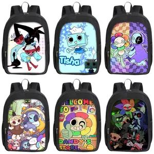 Dandy's World Backpack Double Layer Student Fashion Printed Backpack Dandy's World Bookbag For Students Computer Bags