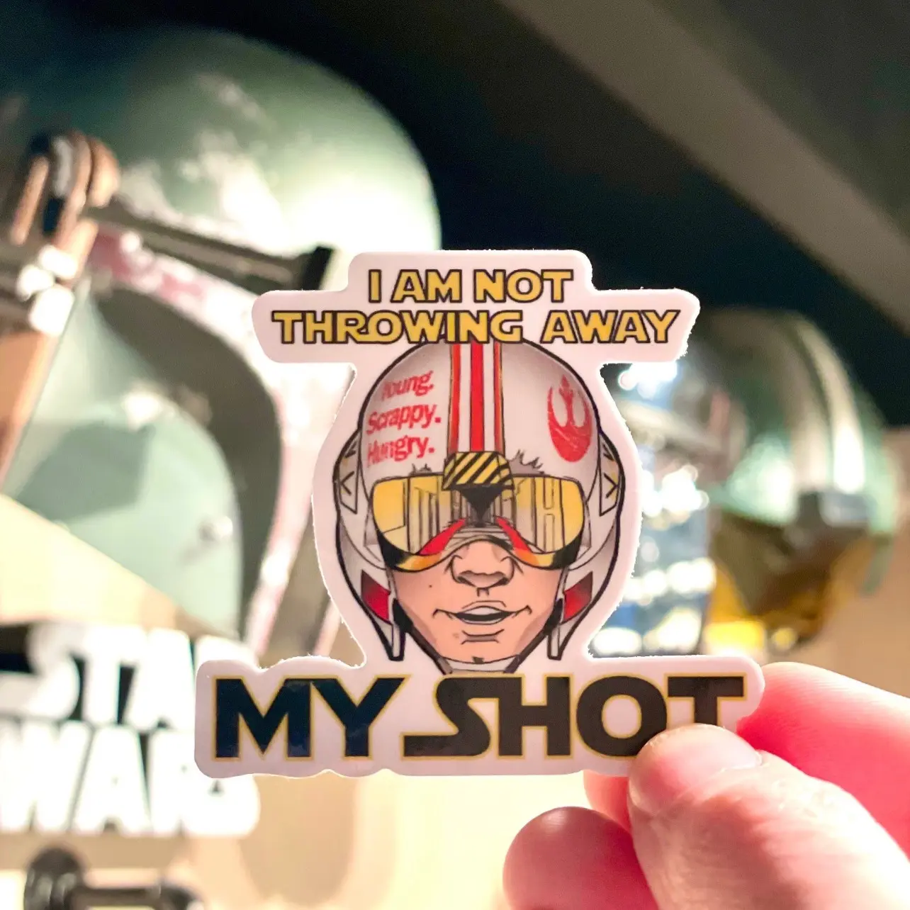 I Am Not Throwing Away My Shot Luke Skywalker and Alexander Hamilton Mashup Sticker